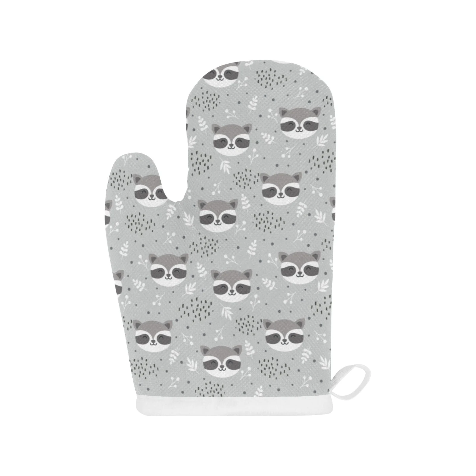 Cute Raccoons Leaves Dot Heat Resistant Oven Mitts Pot Holders Set Cute Raccoons Leaves Dot Heat Resistant Oven Mitts Pot Holders Set