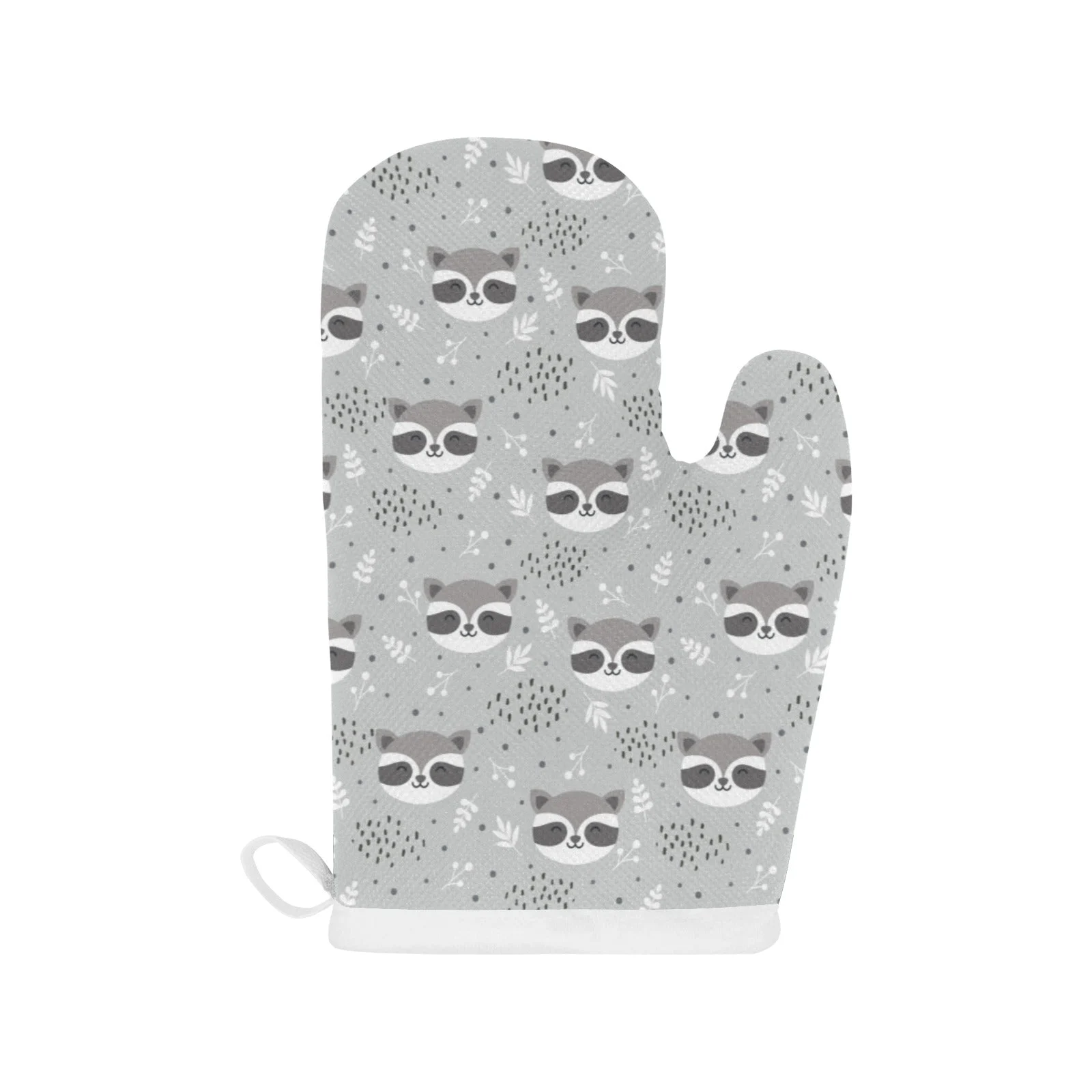 Cute Raccoons Leaves Dot Heat Resistant Oven Mitts Pot Holders Set Cute Raccoons Leaves Dot Heat Resistant Oven Mitts Pot Holders Set