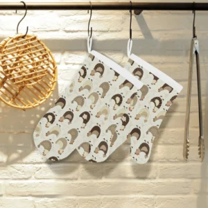 Cute Rooster Chicken Cock Heat Resistant Oven Mitts Pot Holders Set