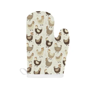 Cute Rooster Chicken Cock Heat Resistant Oven Mitts Pot Holders Set