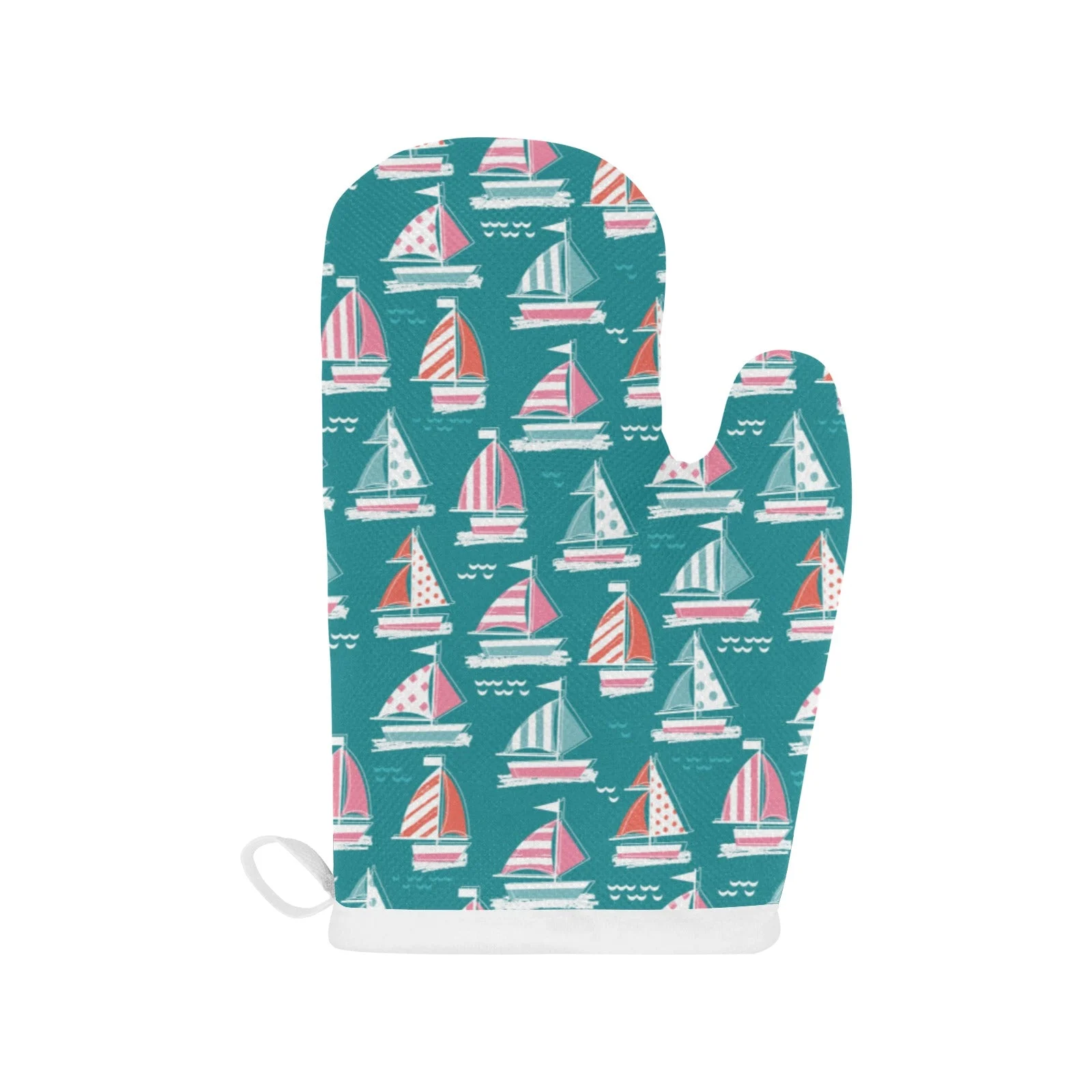 Cute Sailboat Pattern Heat Resistant Oven Mitts Pot Holders Set Cute Sailboat Pattern Heat Resistant Oven Mitts Pot Holders Set