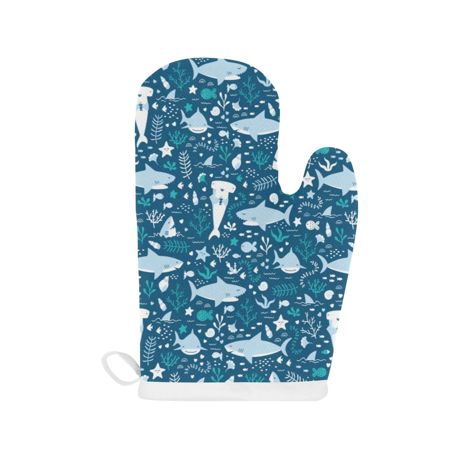 Cute Shark Pattern Heat Resistant Oven Mitts Pot Holders Set Cute Shark Pattern Heat Resistant Oven Mitts Pot Holders Set