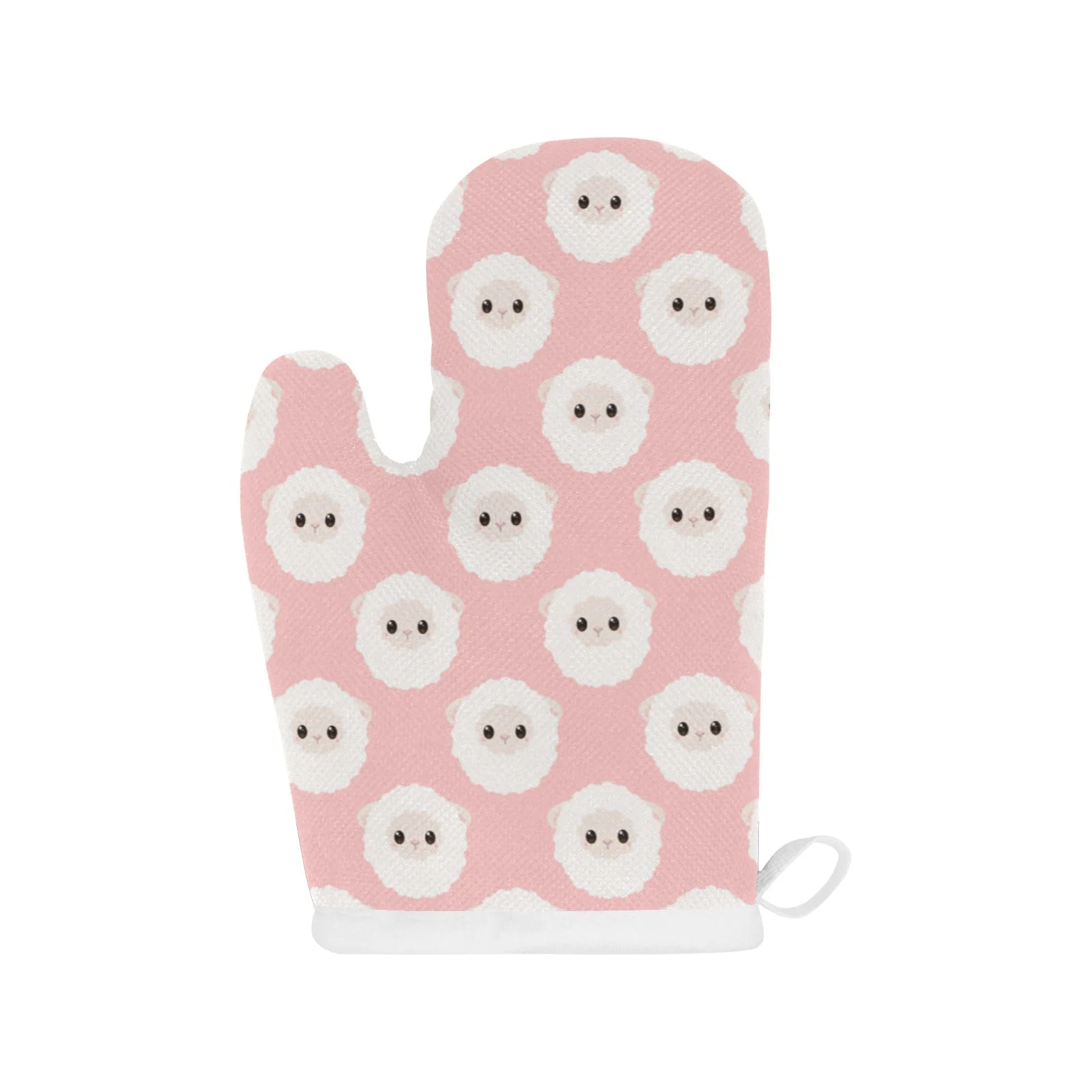 Cute Sheep Pattern Heat Resistant Oven Mitts Pot Holders Set Cute Sheep Pattern Heat Resistant Oven Mitts Pot Holders Set