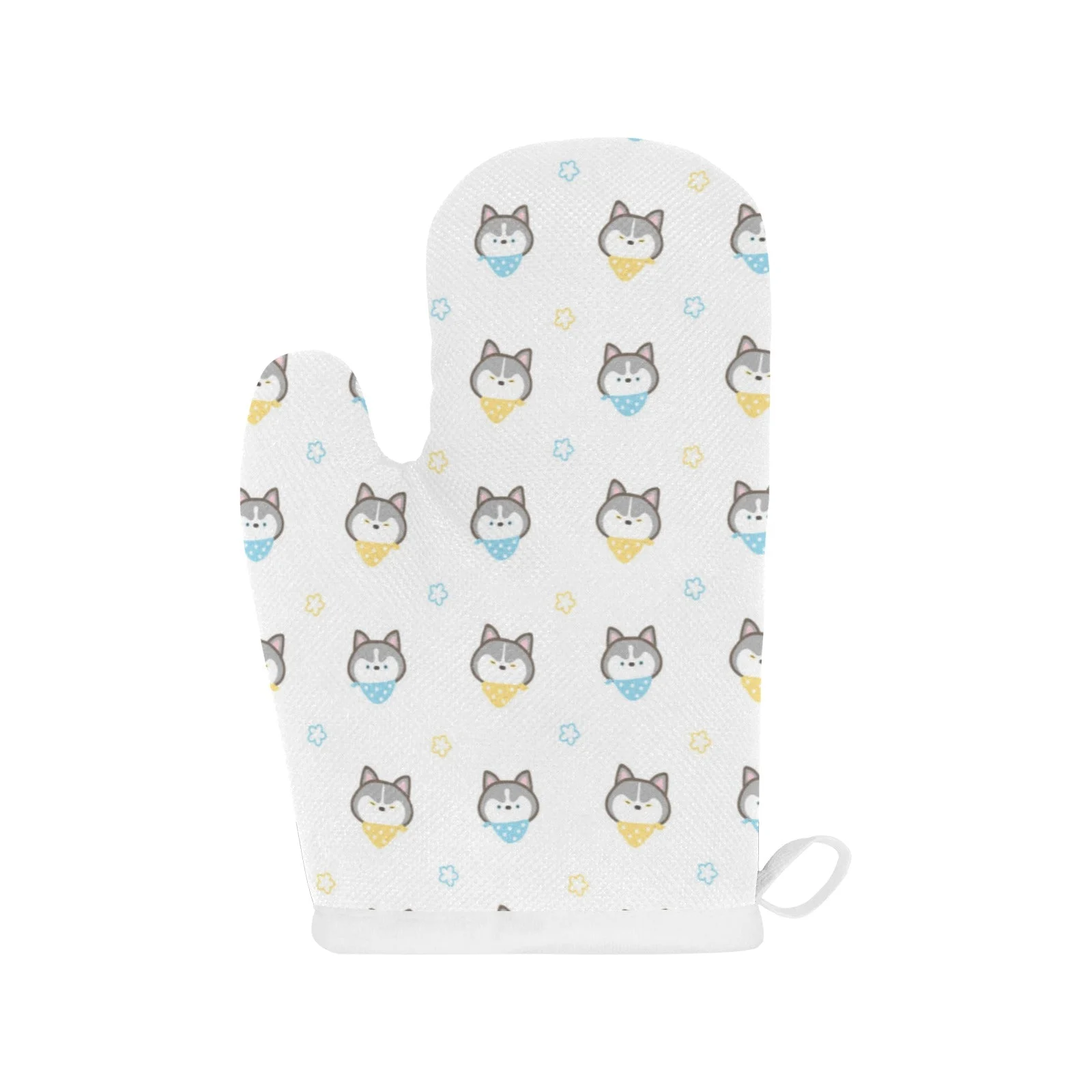 Cute Siberian Husky Pattern Heat Resistant Oven Mitts Pot Holders Set Cute Siberian Husky Pattern Heat Resistant Oven Mitts Pot Holders Set