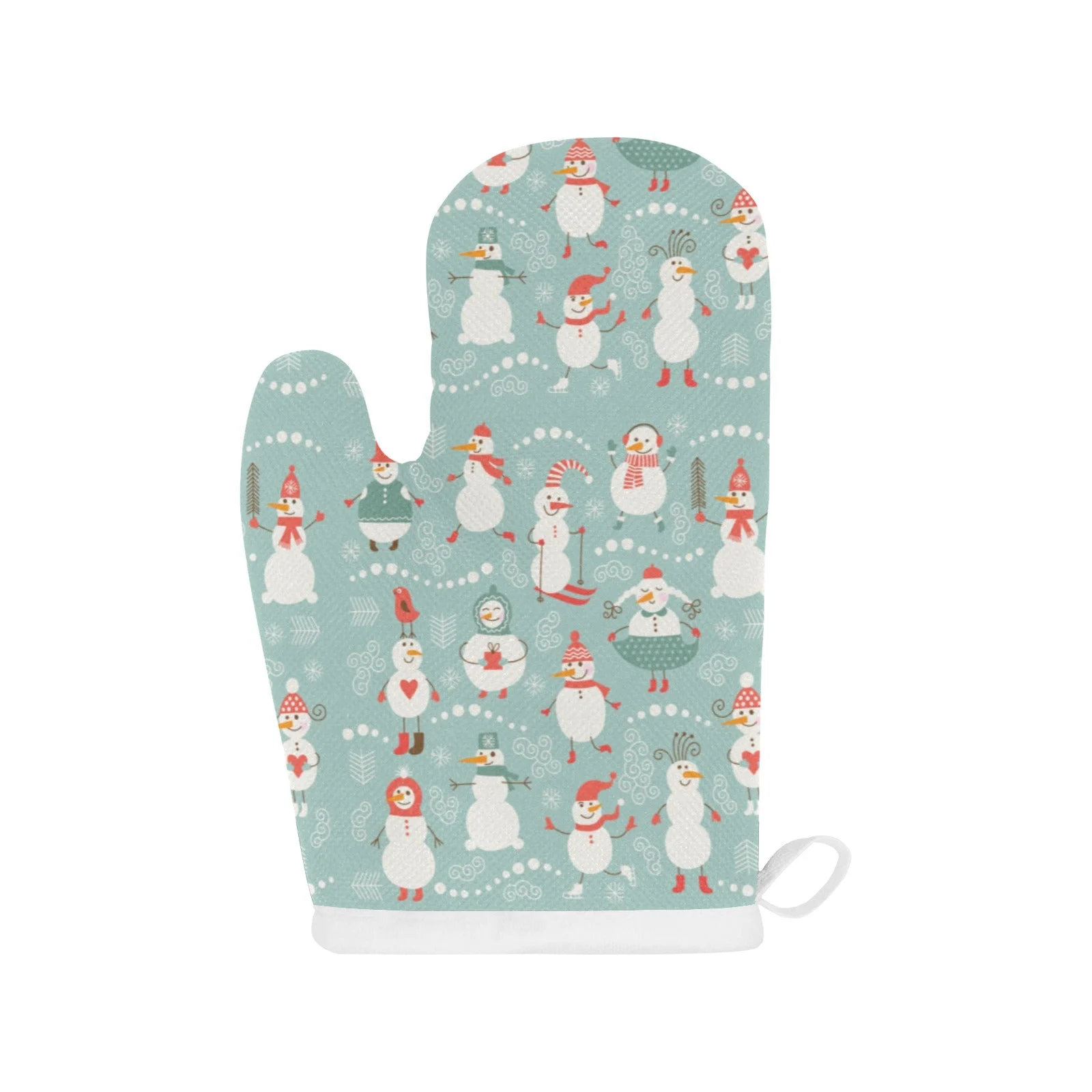 Cute Snowman Pattern Heat Resistant Oven Mitts Pot Holders Set Cute Snowman Pattern Heat Resistant Oven Mitts Pot Holders Set