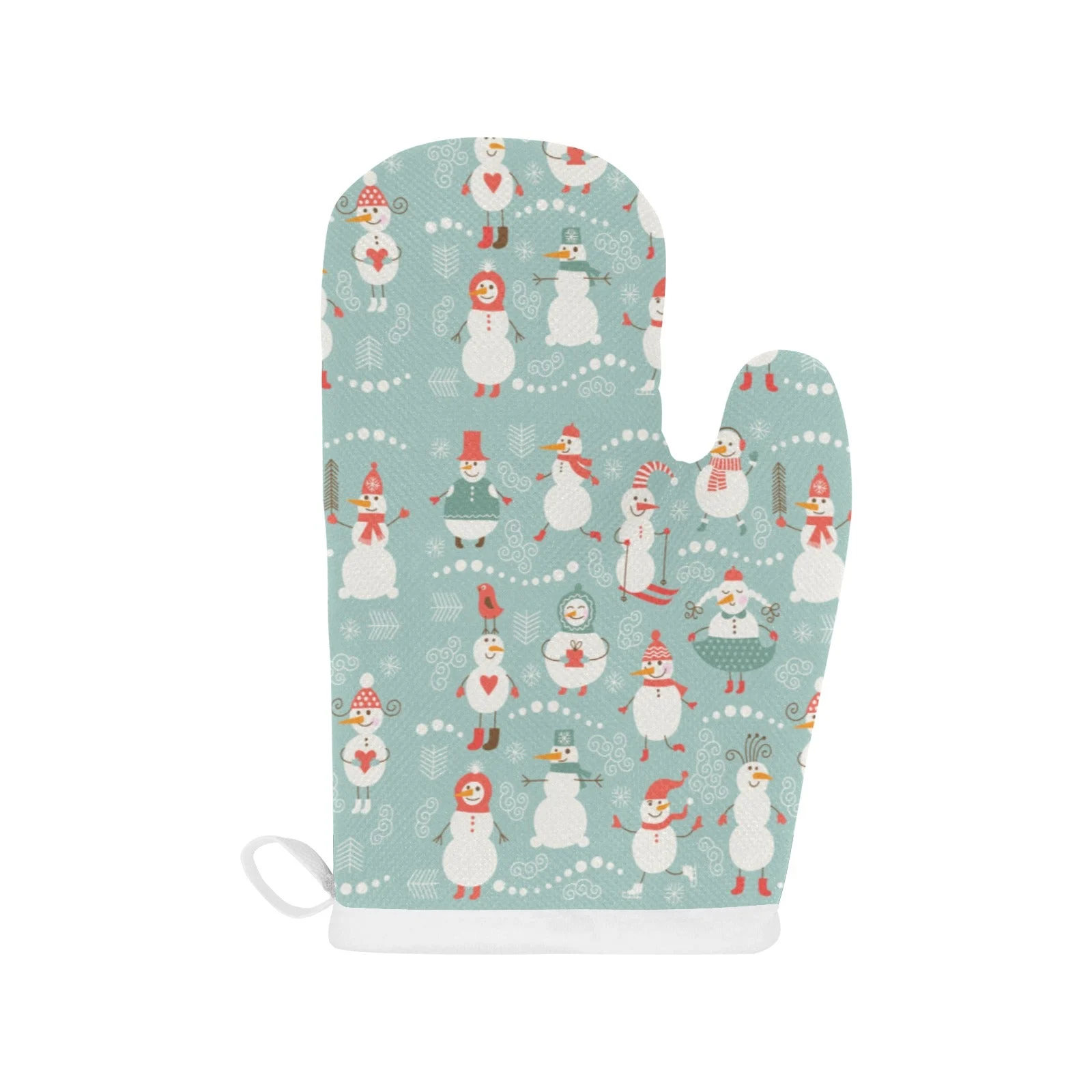 Cute Snowman Pattern Heat Resistant Oven Mitts Pot Holders Set Cute Snowman Pattern Heat Resistant Oven Mitts Pot Holders Set