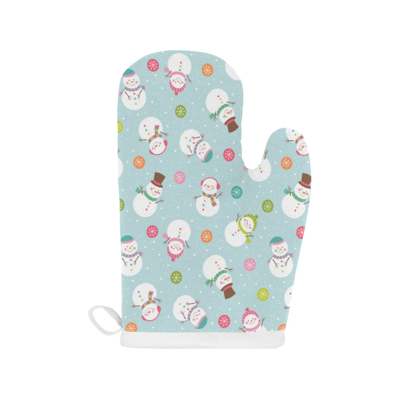 Cute Snowman Snowflake Pattern Heat Resistant Oven Mitts Pot Holders Set Cute Snowman Snowflake Pattern Heat Resistant Oven Mitts Pot Holders Set