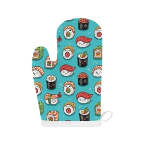 Cute Sushi Pattern Heat Resistant Oven Mitts Pot Holders Set