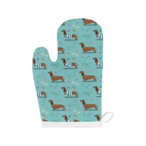 Dachshund Decorative Background Heat Resistant Oven Mitts Pot Holders Set