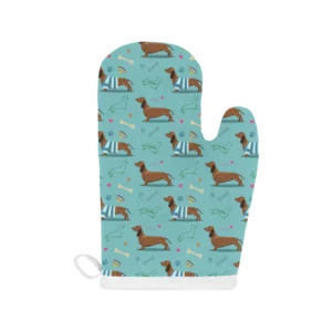 Dachshund Decorative Background Heat Resistant Oven Mitts Pot Holders Set