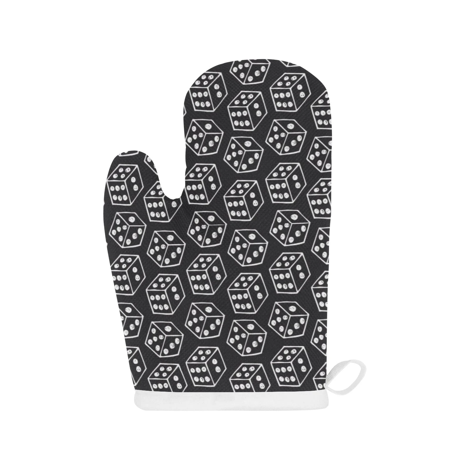 Dice Pattern Print Design 01 Heat Resistant Oven Mitts Pot Holders Set Dice Pattern Print Design 01 Heat Resistant Oven Mitts Pot Holders Set