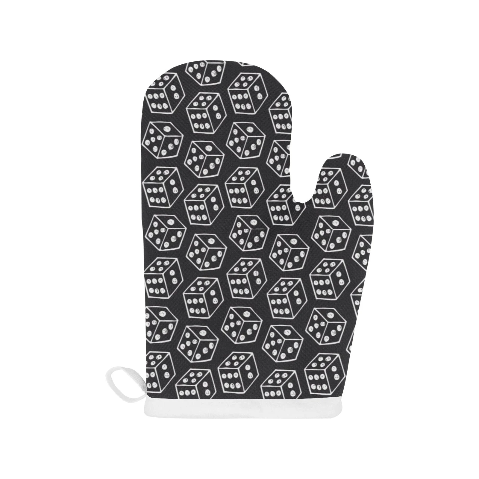 Dice Pattern Print Design 01 Heat Resistant Oven Mitts Pot Holders Set Dice Pattern Print Design 01 Heat Resistant Oven Mitts Pot Holders Set