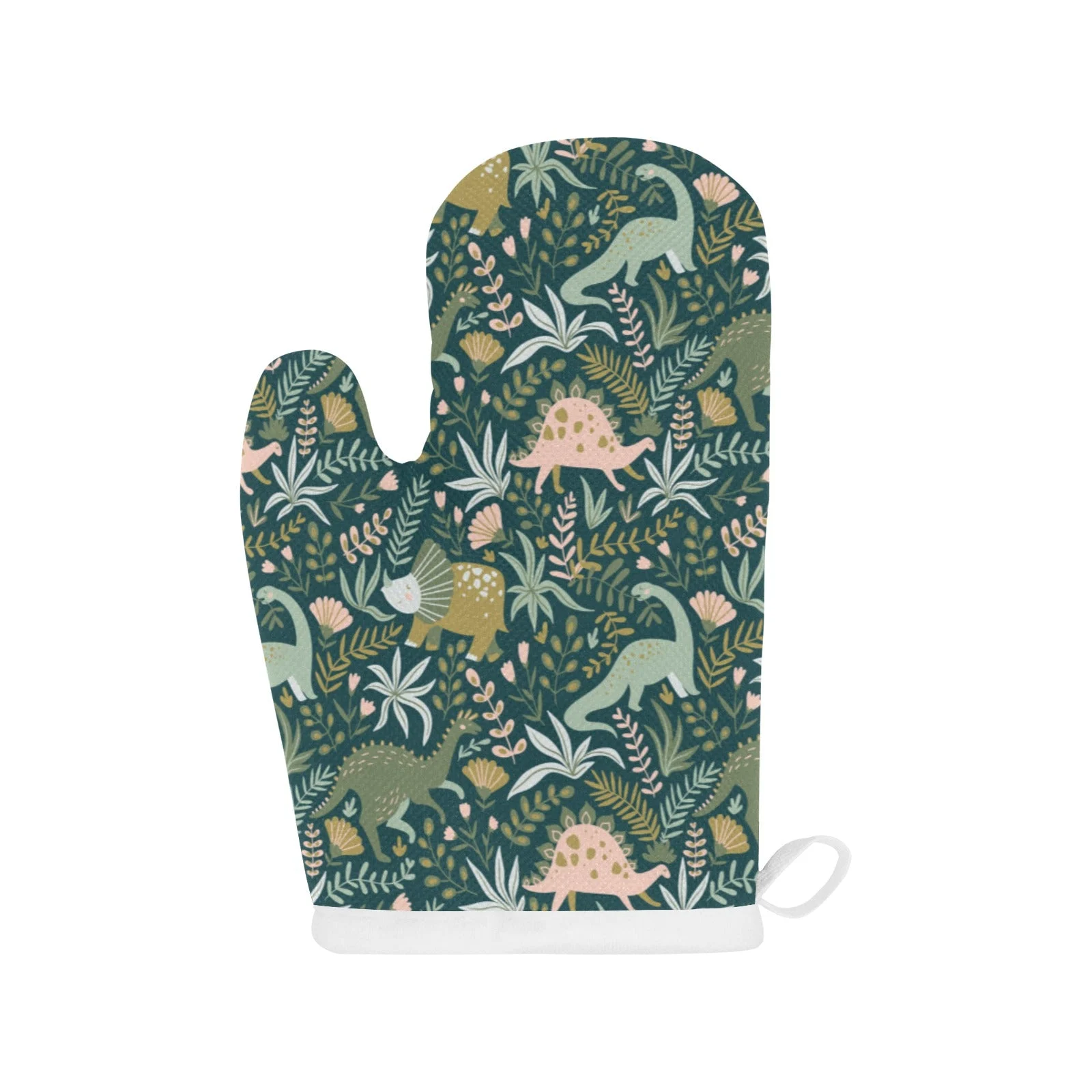 Dinosaurs Tropical Leaves Flower Pattern Heat Resistant Oven Mitts Pot Holders Set Dinosaurs Tropical Leaves Flower Pattern Heat Resistant Oven Mitts Pot Holders Set