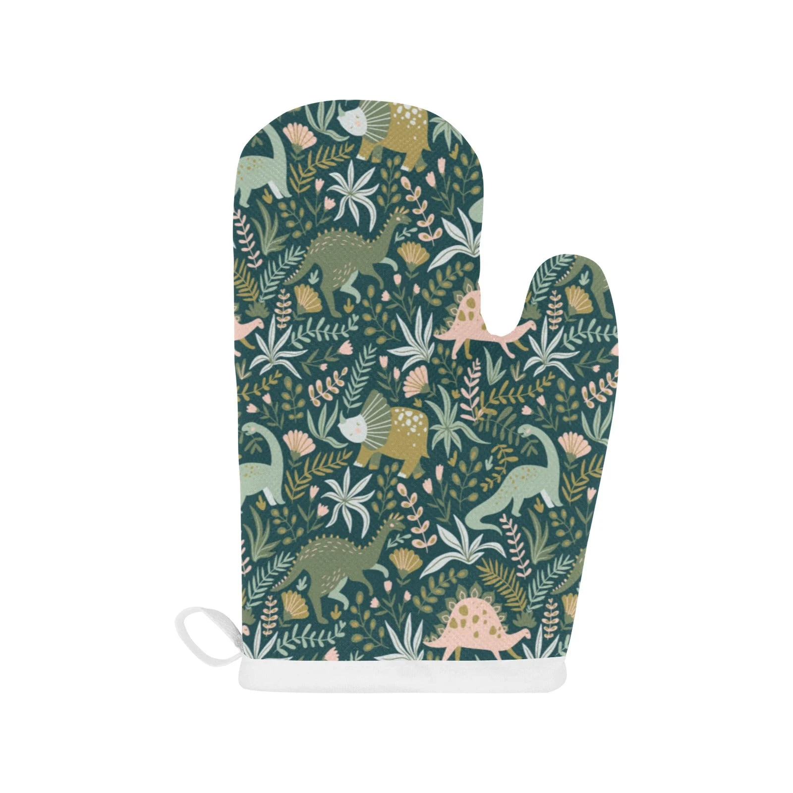 Dinosaurs Tropical Leaves Flower Pattern Heat Resistant Oven Mitts Pot Holders Set Dinosaurs Tropical Leaves Flower Pattern Heat Resistant Oven Mitts Pot Holders Set