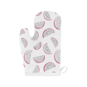 Dragon Fruit Pattern Heat Resistant Oven Mitts Pot Holders Set