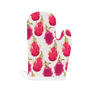 Dragon Fruits Design Pattern Heat Resistant Oven Mitts Pot Holders Set