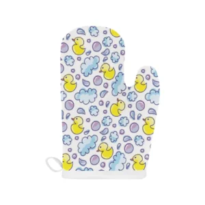 Duck Pattern Print Design 01 Heat Resistant Oven Mitts Pot Holders Set