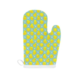 Duck Pattern Print Design 03 Heat Resistant Oven Mitts Pot Holders Set