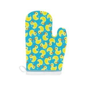 Duck Pattern Print Design 04 Heat Resistant Oven Mitts Pot Holders Set