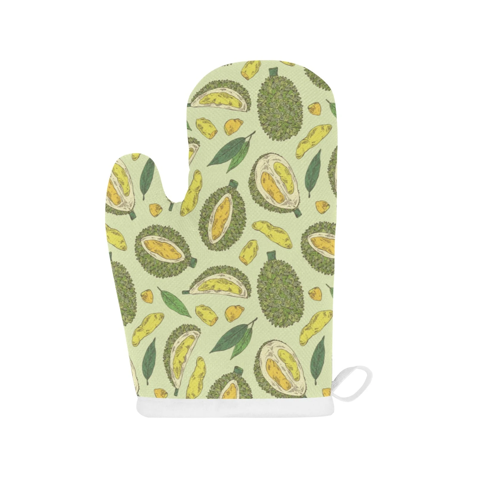 Durian Leaves Pattern Background Heat Resistant Oven Mitts Pot Holders Set Durian Leaves Pattern Background Heat Resistant Oven Mitts Pot Holders Set