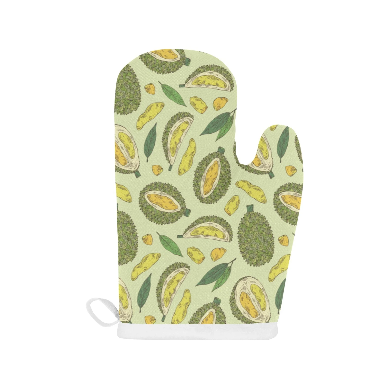 Durian Leaves Pattern Background Heat Resistant Oven Mitts Pot Holders Set Durian Leaves Pattern Background Heat Resistant Oven Mitts Pot Holders Set