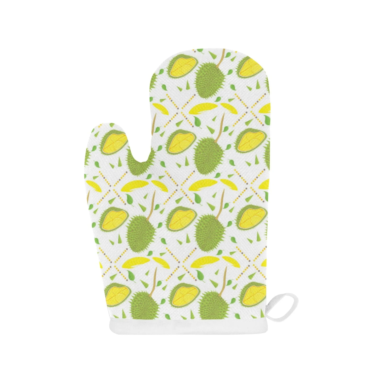 Durian Pattern Background Heat Resistant Oven Mitts Pot Holders Set Durian Pattern Background Heat Resistant Oven Mitts Pot Holders Set