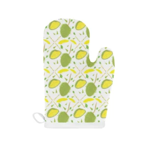 Durian Pattern Background Heat Resistant Oven Mitts Pot Holders Set
