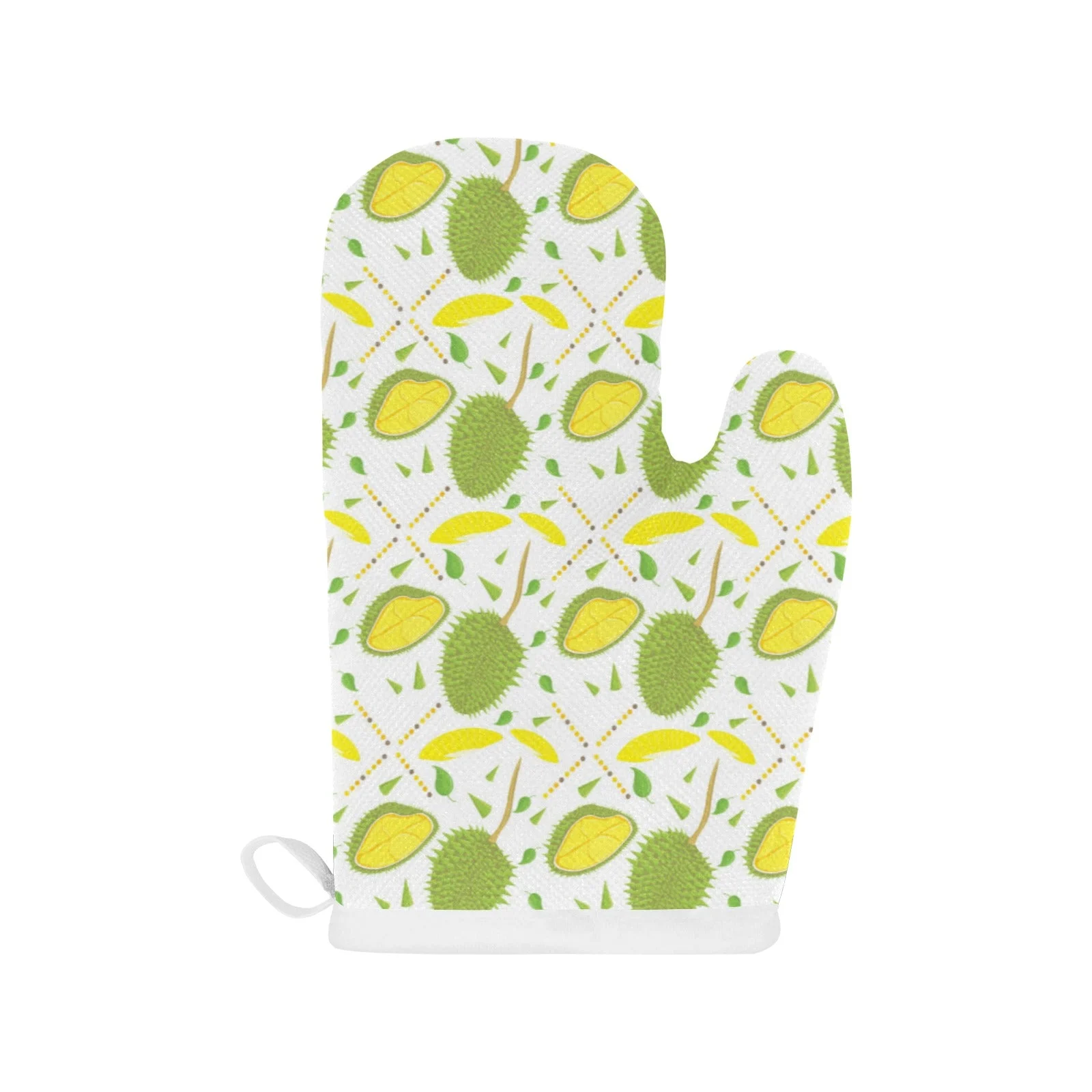 Durian Pattern Background Heat Resistant Oven Mitts Pot Holders Set Durian Pattern Background Heat Resistant Oven Mitts Pot Holders Set