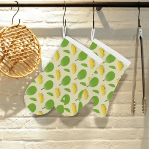 Durian Pattern Heat Resistant Oven Mitts Pot Holders Set