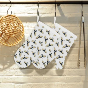 Eagle Pattern Print Design 03 Heat Resistant Oven Mitts Pot Holders Set