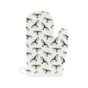 Eagle Pattern Print Design 03 Heat Resistant Oven Mitts Pot Holders Set