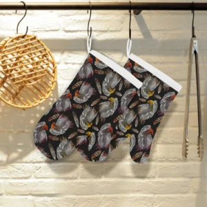 Eagle Pattern Print Design 05 Heat Resistant Oven Mitts Pot Holders Set