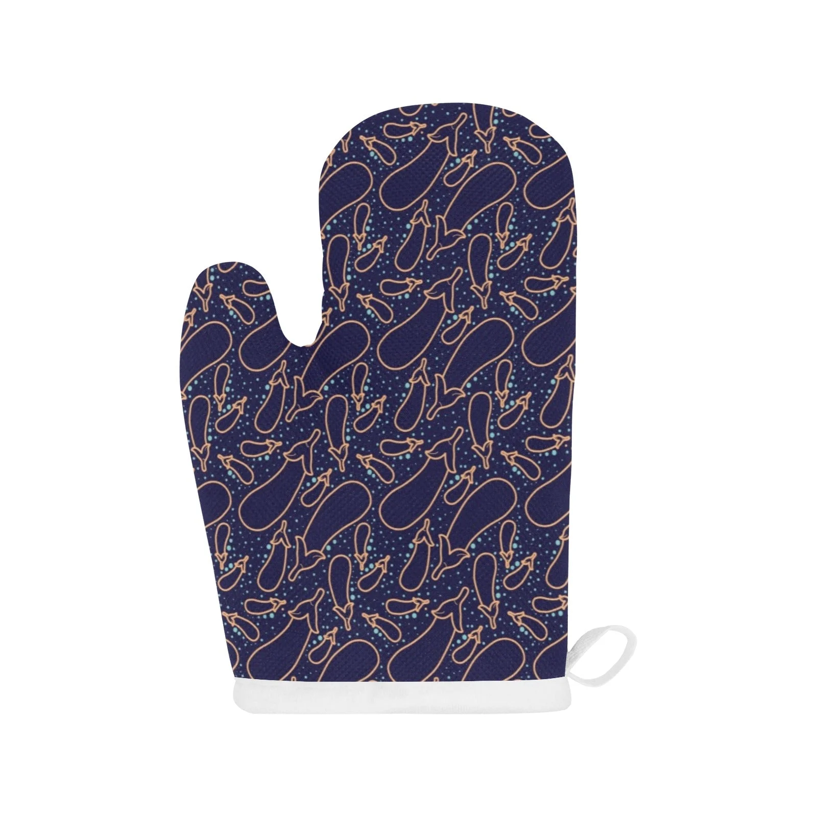 Eggplant Pattern Print Design 04 Heat Resistant Oven Mitts Pot Holders Set Eggplant Pattern Print Design 04 Heat Resistant Oven Mitts Pot Holders Set