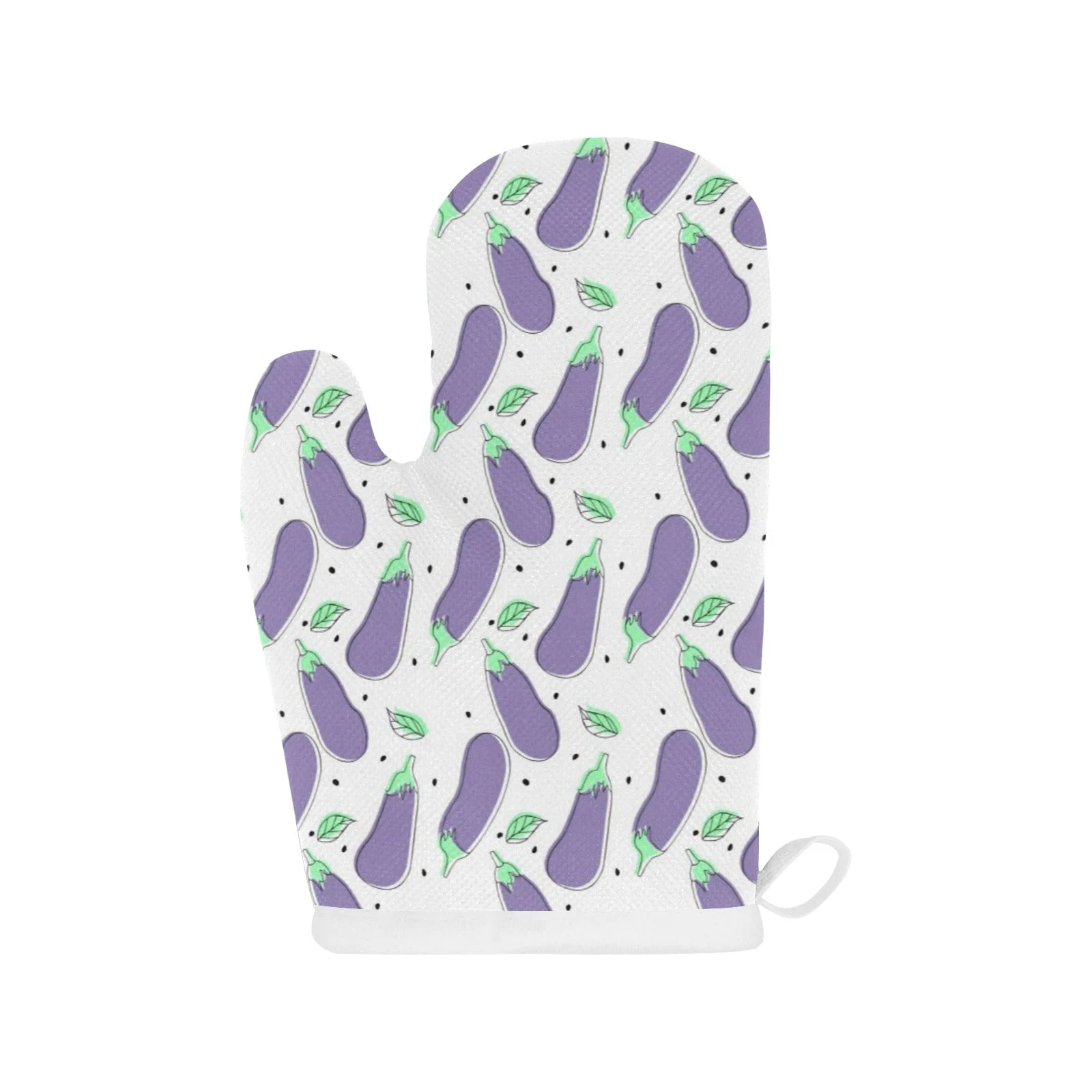 Eggplant Pattern Print Design 05 Heat Resistant Oven Mitts Pot Holders Set Eggplant Pattern Print Design 05 Heat Resistant Oven Mitts Pot Holders Set