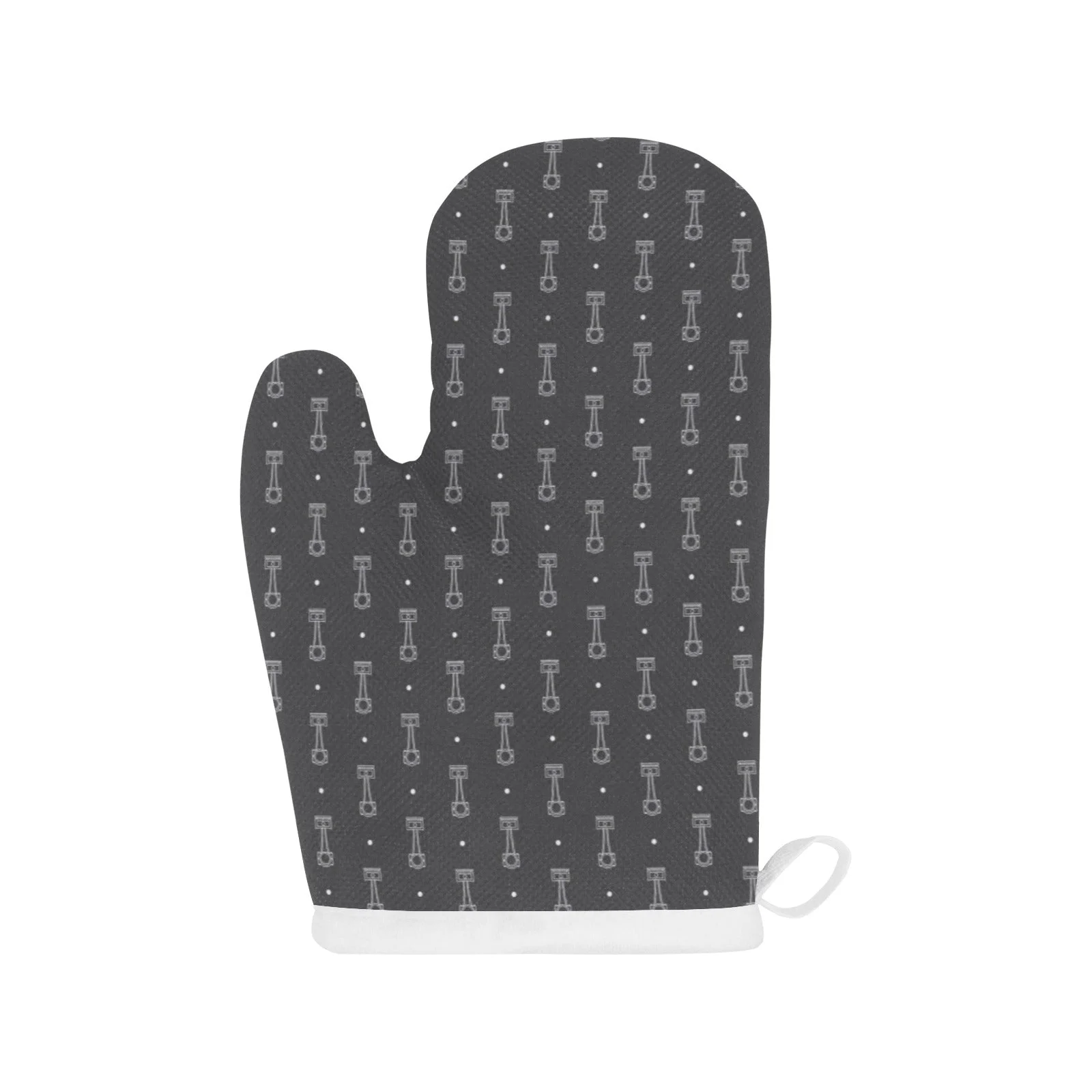Engine Piston Black Background Pattern Design 02 Heat Resistant Oven Mitts & Pot Holders Set Engine Piston Black Background Pattern Design 02 Heat Resistant Oven Mitts & Pot Holders Set
