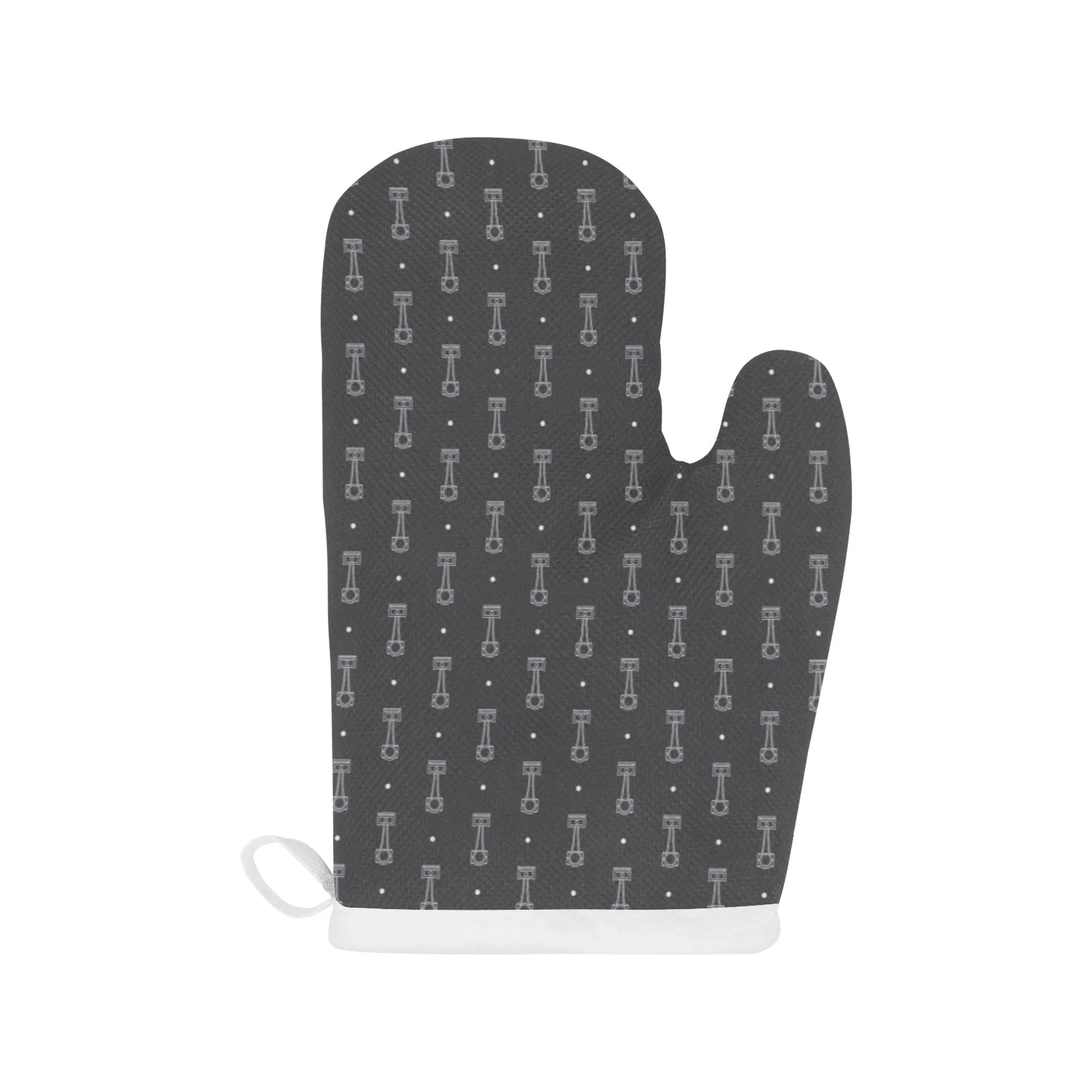 Engine Piston Black Background Pattern Design 02 Heat Resistant Oven Mitts & Pot Holders Set Engine Piston Black Background Pattern Design 02 Heat Resistant Oven Mitts & Pot Holders Set