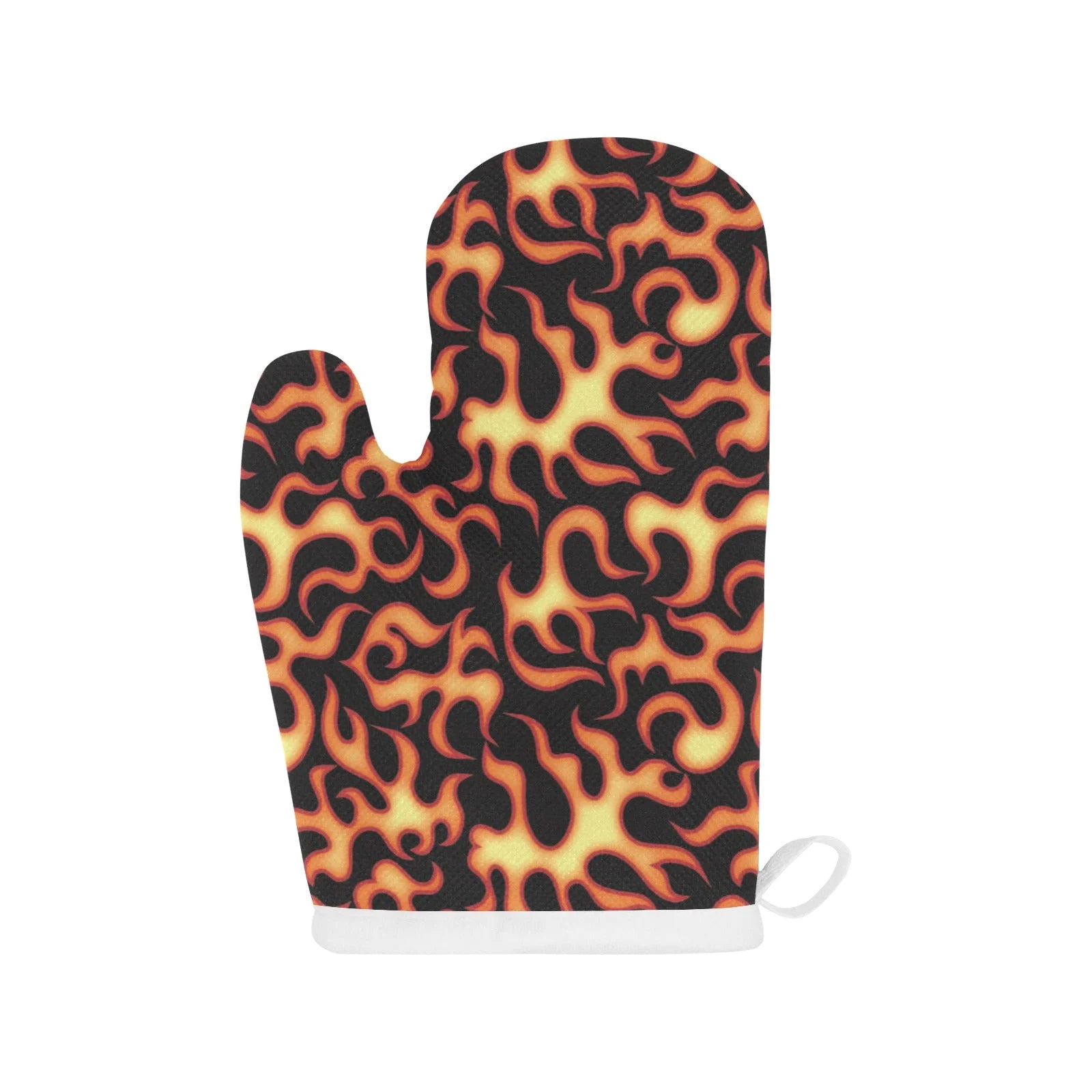 Fire Flame Dark Pattern Heat Resistant Oven Mitts Pot Holders Set Fire Flame Dark Pattern Heat Resistant Oven Mitts Pot Holders Set