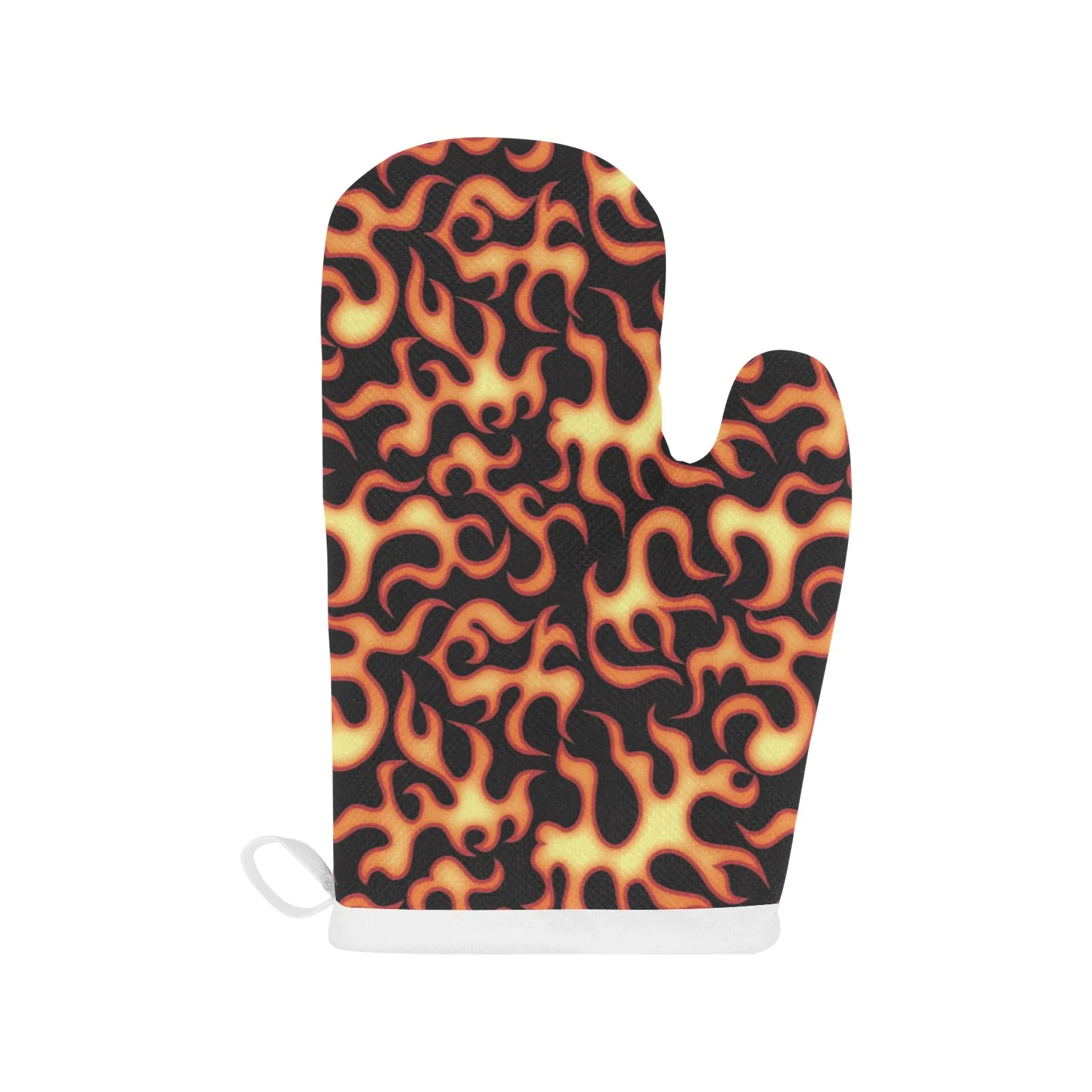 Fire Flame Dark Pattern Heat Resistant Oven Mitts Pot Holders Set Fire Flame Dark Pattern Heat Resistant Oven Mitts Pot Holders Set