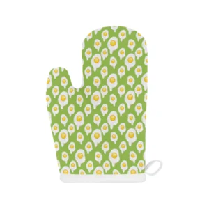 Fried Eggs Pattern Print Design 01 Heat Resistant Oven Mitts & Pot Holders Set