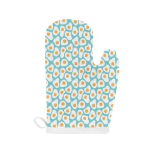 Fried Eggs Pattern Print Design 04 Heat Resistant Oven Mitts & Pot Holders Set