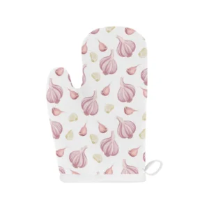 Garlic Pattern Heat Resistant Oven Mitts Pot Holders Set