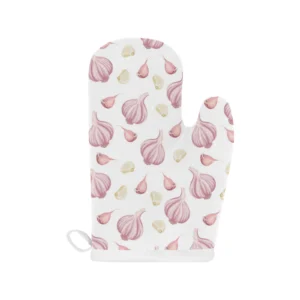 Garlic Pattern Heat Resistant Oven Mitts Pot Holders Set