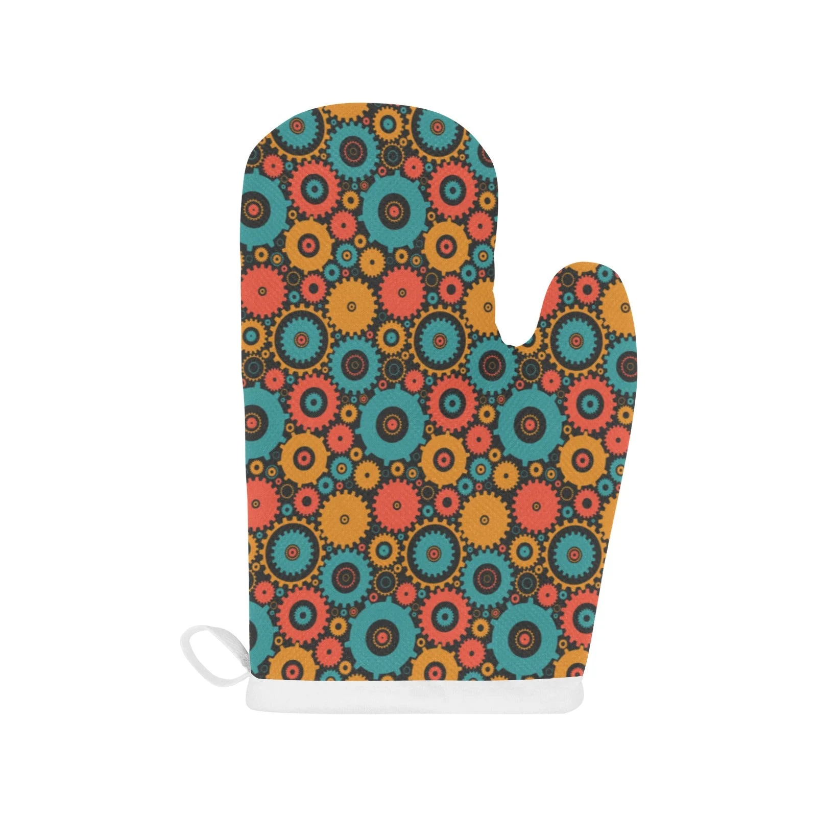 Gear Pattern Print Design 01 Heat Resistant Oven Mitts & Pot Holders Set Gear Pattern Print Design 01 Heat Resistant Oven Mitts & Pot Holders Set