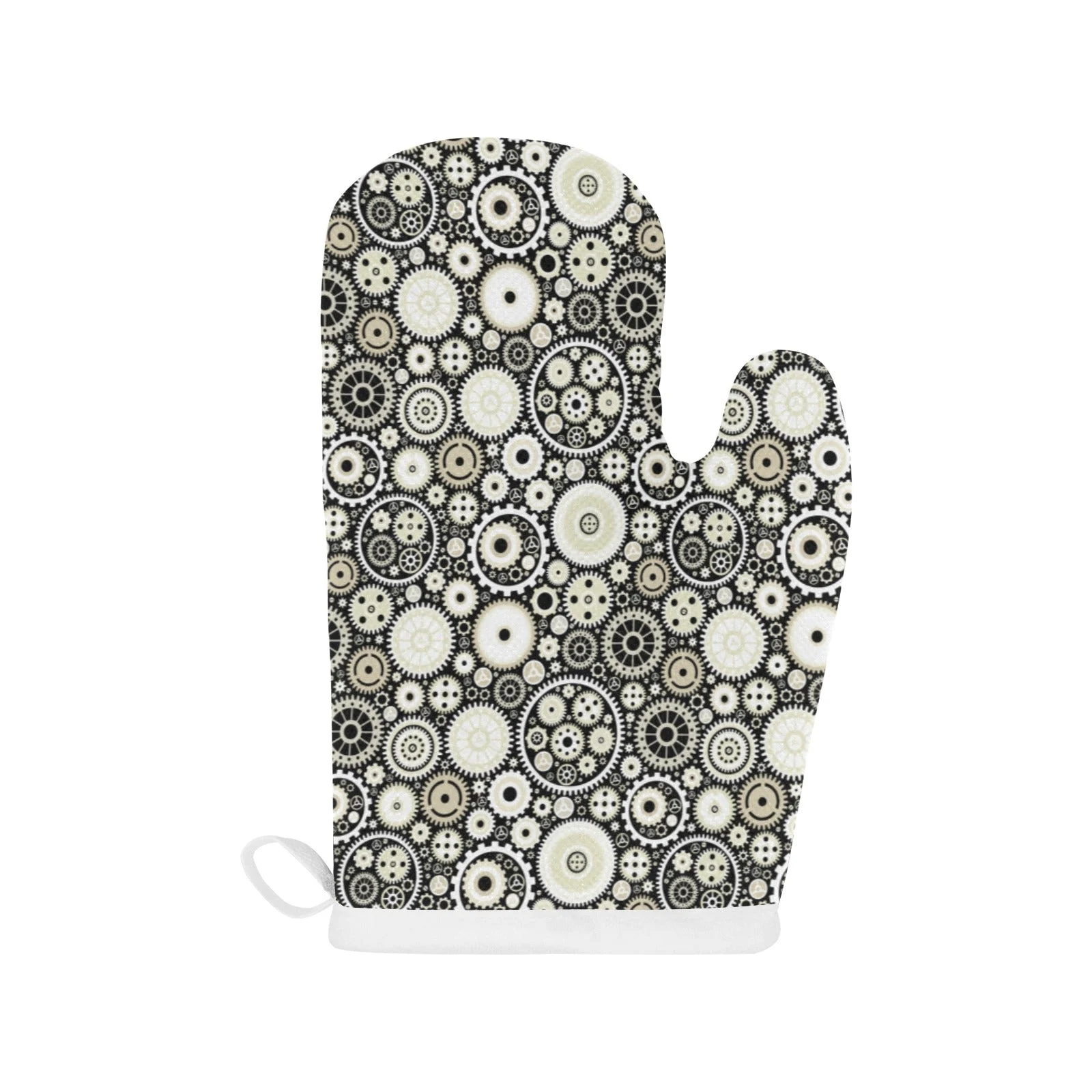 Gear Pattern Print Design 02 Heat Resistant Oven Mitts & Pot Holders Set Gear Pattern Print Design 02 Heat Resistant Oven Mitts & Pot Holders Set