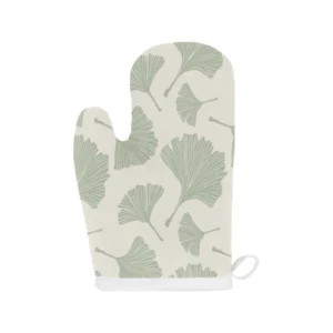 Ginkgo Leaves Pattern Heat Resistant Oven Mitts Pot Holders Set