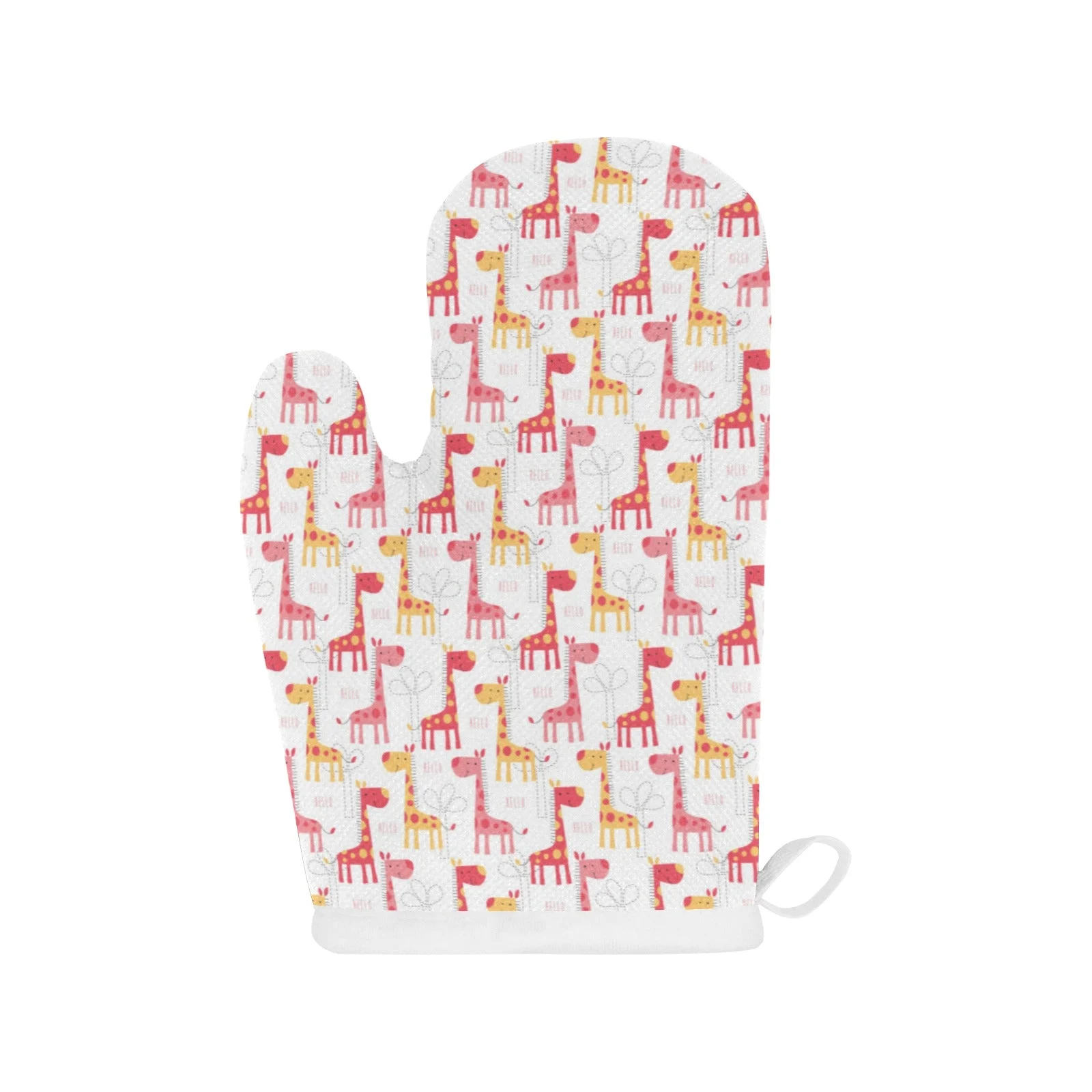 Giraffe Pattern Print Design 03 Heat Resistant Oven Mitts & Pot Holders Set Giraffe Pattern Print Design 03 Heat Resistant Oven Mitts & Pot Holders Set