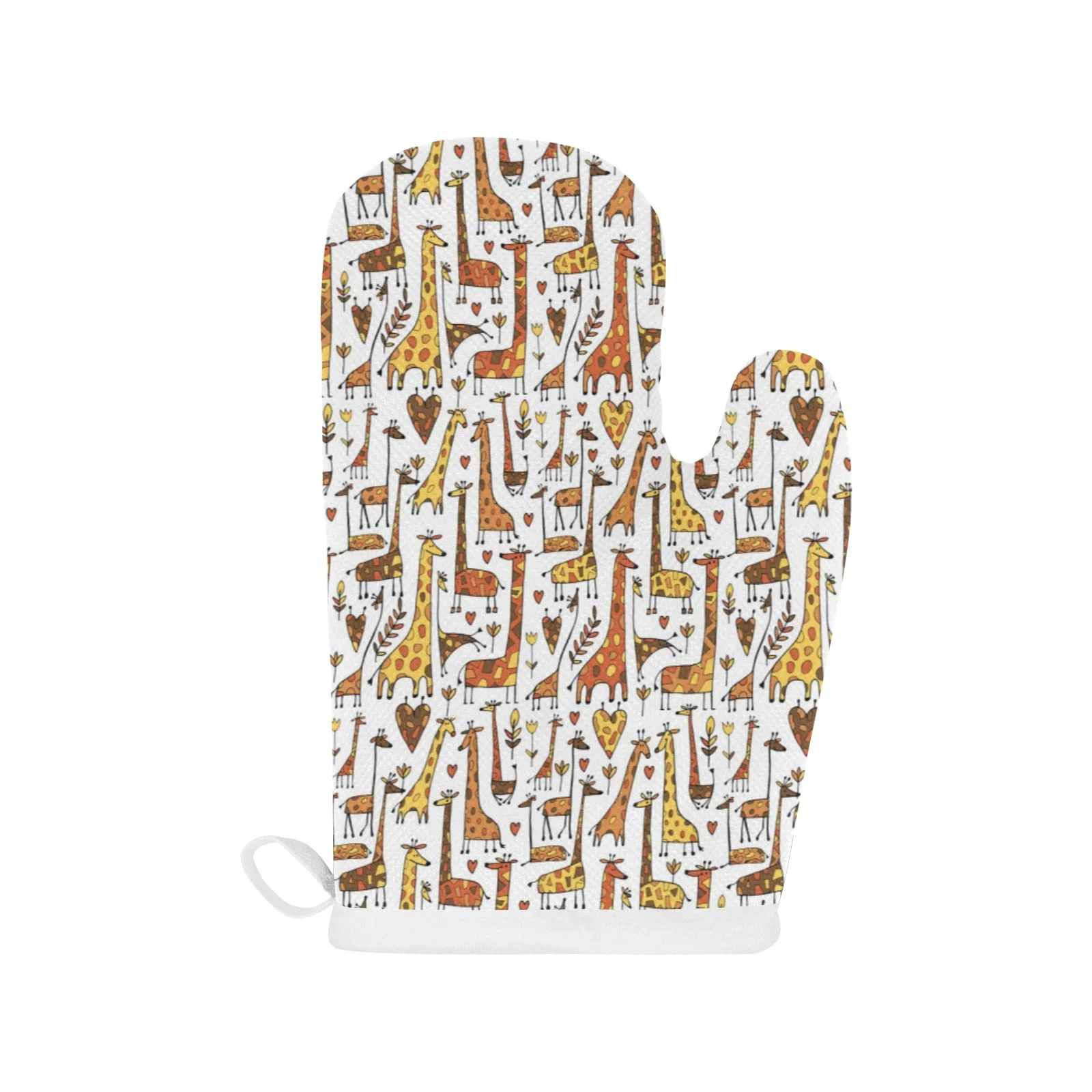 Giraffe Pattern Print Design 04 Heat Resistant Oven Mitts & Pot Holders Set Giraffe Pattern Print Design 04 Heat Resistant Oven Mitts & Pot Holders Set