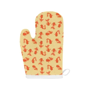 Goldfish Pattern Print Design 02 Heat Resistant Oven Mitts & Pot Holders Set