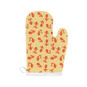 Goldfish Pattern Print Design 02 Heat Resistant Oven Mitts & Pot Holders Set