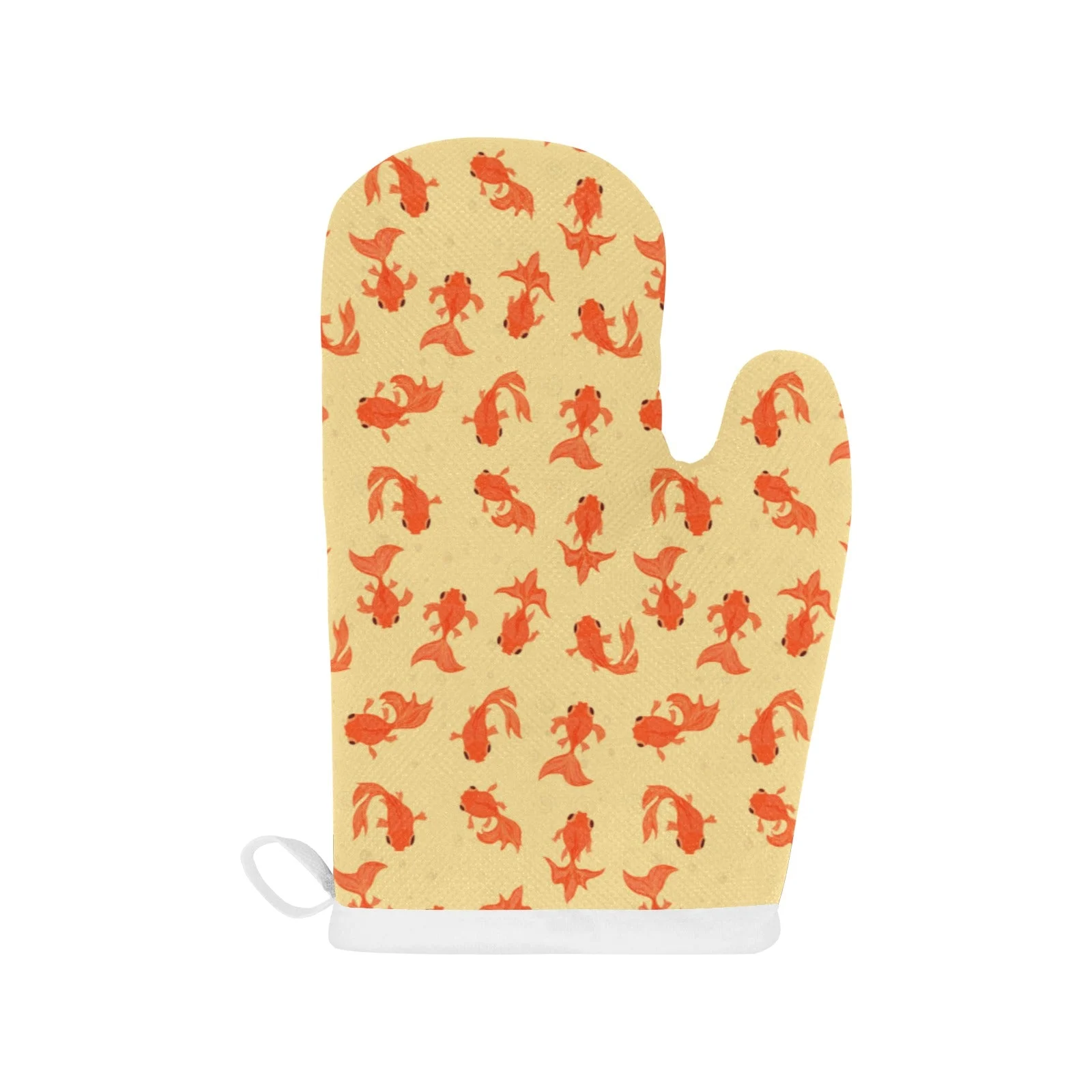 Goldfish Pattern Print Design 02 Heat Resistant Oven Mitts & Pot Holders Set Goldfish Pattern Print Design 02 Heat Resistant Oven Mitts & Pot Holders Set